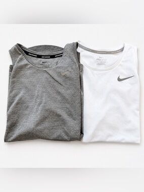 Nike Women’s Dri-FIT Tank Tops - Gray & White. Set